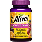 Natures Way – Alive! Ženski multivitaminski gumiji, mešane jagode, 60 gumijev