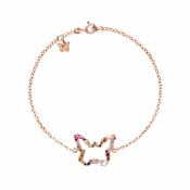 Sterling Silver Lueur Butterfly zapestnica - Rose Gold Plated