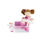 Bábika Les Tutus de Doudou Jolijou 23 cm v ružových šatách z jemného textilu 3 rôzne druhy od 4 rokov DC3130