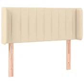 Vidaxl Vzglavje z ušesi krem 83x16x78/88 cm blago