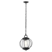 Elstead Lighting Elstead Vandalia 1 majhna zunanja stropna svetilka z verižico, črna, E27, (22098586)