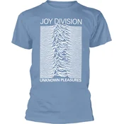Joy Division Unknown Pleasures White On Blue Light Blue L Majica