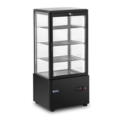 Royal Catering Hladilna vitrina - 78 L - Royal Catering - 3 ravni - črna - zaklepanje