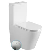AVIS WC kombi, Vortex Rimless, spodnji/zadnji odtok, bel - Bela - 37,5x85x66 cm - Sapho - 24 - Keramika - Classic - 375 - 850 - 660 - 14
