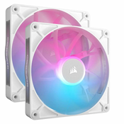 slomart Corsair iCUE LINK RX140 RGB Ventilator za ohišje računalnika 14 cm, bel, 2 kosa