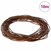 vidaXL Usnjena vrvica Svetlo rjava O1 mm x 10 m Usnje