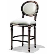 Casa Padrino Luxury Baroque Bar Chair Cream/Dark Brown/Gold H. 101 cm - Made in Italy