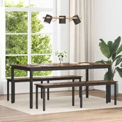 vidaXL klop Dimni hrast 160 x 35 x 45 cm Konstruiran les