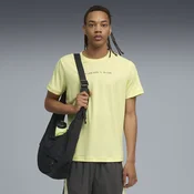 Mens Puma RUN CLUB Graphic T-Shirt, Yellow, Size XL, Clothing