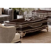 Casa Padrino luxury baroque coffee table dark brown/gray/gold 156 cm