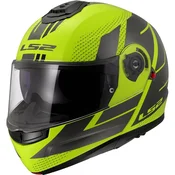 Preklopna čelada za motor LS2 Strobe II Code (FF908), rumena/siva