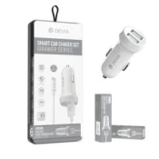 DEVIA Auto punjač IDRAWER Dual USB Lightning 3.1A/ bela