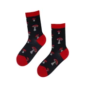 Sokisahtel Nogavice PUFFBALL merino wool socks with mushroom mešane barve