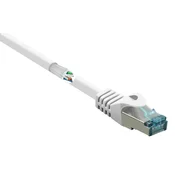 Renkforce Renkforce RF-5047452 RJ45 omrežni kabel\, Patch kabel CAT 6a S/FTP 0.50 m bela z zaščitnim zapornim zatičem\, ognjevaren 1 kos, (20419344)