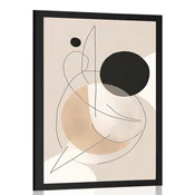 Plakat abstraktne oblike No8 - 30x45 white