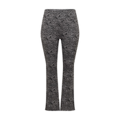 Womens Zebra Boot High Waist Leggings - Asphalt/Black