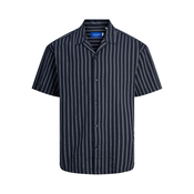 JACK & JONES Srajca JOREaster Palma  nočno modra / off-bela