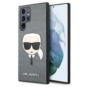 KARL LAGERFELD KLHCS22LSAKHSL za Samsung Galaxy S22 Ultra 5G siva zaščita - Karls Head