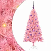Vidaxl Božično drevo med 150 LED z stojalom Roza 150 cm PVC