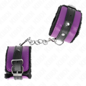 OKOVI ZA ZAPESTJE Kink Premiuim Fur Lined Black/Purple