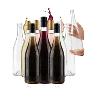 shumee 10x steklenic vina 1l brezbarvna steklenica 1000ml za vino, alkohol, sirup, sok, vodo