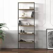 HANAH HOME Polica za knjige Hero Anthracite Antique Walnut