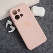 Maska Golden Heartbeat za Xiaomi Redmi 15C (173mm) roze
