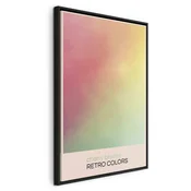 Slika - Cherry Breeze - Pastel Gradient in Delicate Retro Colors 80x120 U crnom drvenom okviru