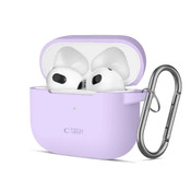 slomart Etui Tech-Protect Silicone Hook za Apple AirPods 3 - vijolično