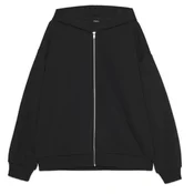 Cropp - Oversize pulover s kapuco - črna