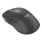 Logitech miška Signature M650, velikost L, Bluetooth, grafitna za levičarje