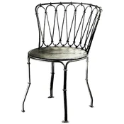 Casa Padrino luxury Art Nouveau wrought iron garden chair silver H. 81 cm