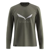 Salewa SOLIDLOGO DRY M L/S TEE, muška planianrska majica, zelena 27340