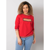 Red Oversize Cotton Sweatshirt