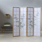 Homestyle4U Pregrada za prostor, 4-delna, 176x2,2x175 cm, zelena