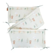 ROBA Svijetlo zelena pamučna ograda za dječji krevet 170 cm Woodland Buddies –