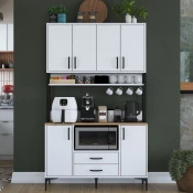 Hanah Home Višenamenska komoda JE169-3260, 120 x198.6 x38 cm, Bela