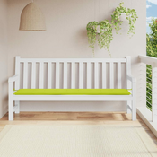 Jastuk za vrtnu klupu jarkozeleni 200x50x4 cm od tkanine Oxford