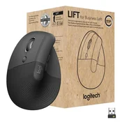 Logitech Lift Vertical for Business Left, brezžična ergonomska miška za levo roko, črna