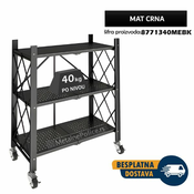 Polica metalna sklopiva sa točkićima 87x71x34cm