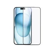 Joyroom 2.5D kaljeno steklo proti modri svetlobi in prahu s črnim okvirjem za iPhone 15 Plus/16 Plus