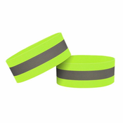 Reflektirajuća traka za trčanje Velcro 4 cm: zelena