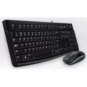 Logitech MK120 Desktop Žicana tastatura, QWERTY standard, Crna