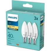 Philips 3-paket LED E14 Krone 5W (40W) Zmrzal 470lm