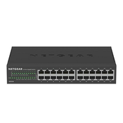 NETGEAR GS324, Neupravljano, Gigabit Ethernet (10/100/1000), Montaža u poslužiteljski ormar, Mogucnost zidne montaže