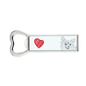 Artdog Dolgodlaka čivava - odpirač za steklenice s psom, personaliziran odpirač za hladilnik, unikatno darilo Art-Dog za moškega