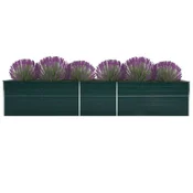 Povišena vrtna gredica od pocincanog celika 400x80x45 cm zelena