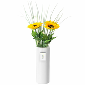 botle Keramična cvetlična vaza Beli sijaj V 31,5 cm D 11,7 cm Dekorativna namizna vaza Cevasto cvetje Dekoracija Orhideja Sodoben glamur