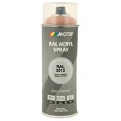 Industrijski akrilni lak sprej RAL HG 400ml Motip - RAL 3012 bež rdeča