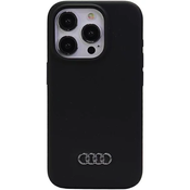 Audi Silicone Case iPhone 15 Pro 6.1 black hardcase (AU-LSRIP15P-Q3/D1-BK)